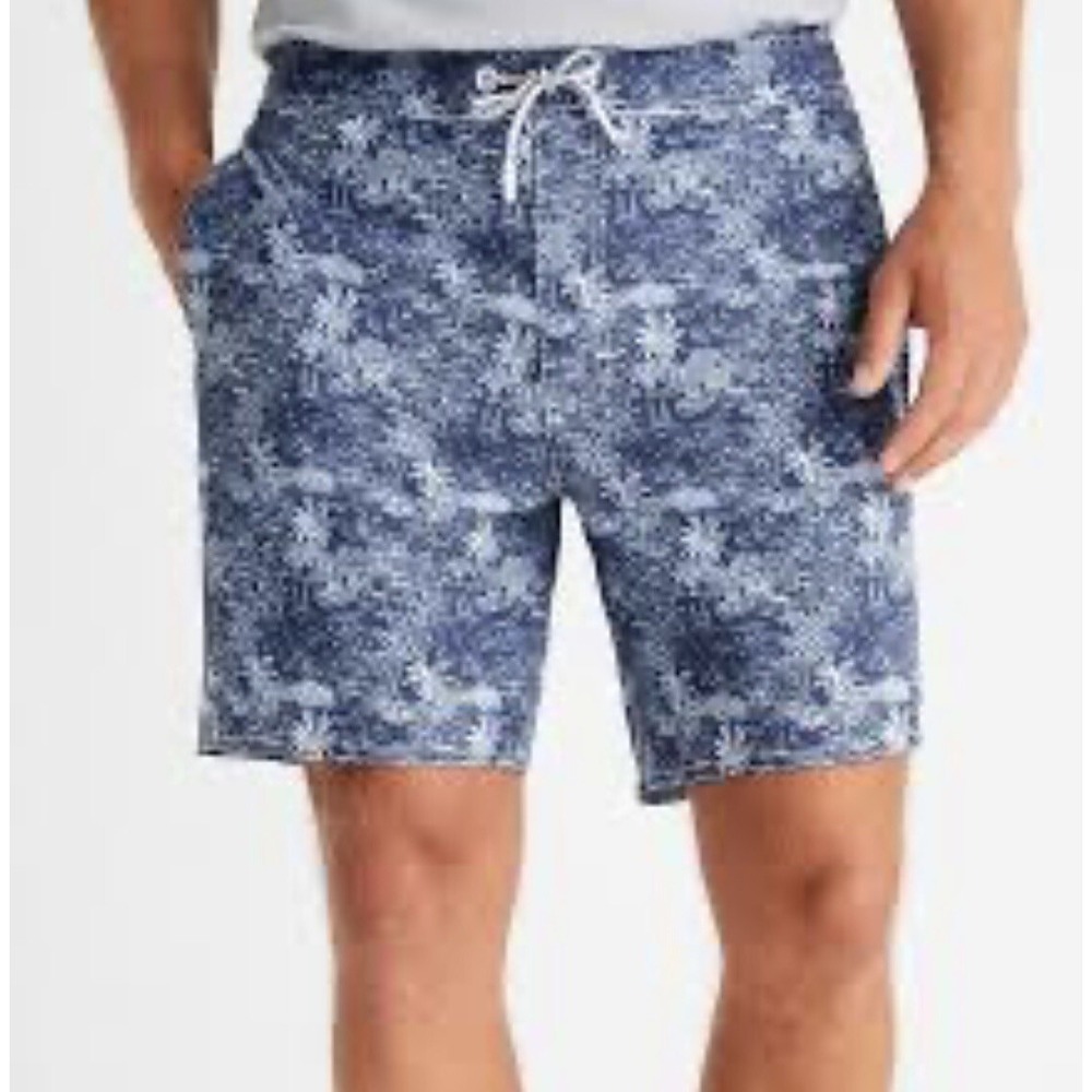 johnnie-O Half Elastic 7" Surf Shorts Limon/XXL  Blue